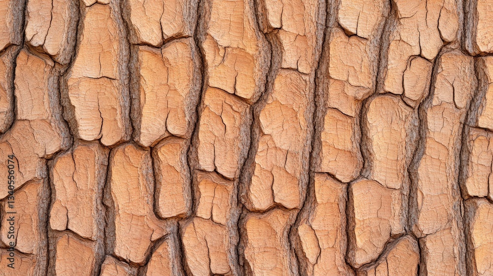 Poster a close-up view of textured tree bark, featuring rich tones and intricate patterns that highlight th