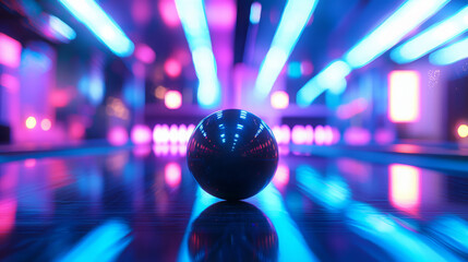 Neon Bowling Alley Vibes: Striking Colors and Dynamic Atmosphere