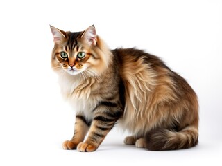 Obraz premium Luxurious Persian Tabby Cat, Elegant Portrait, Studio Shot, Design Concept