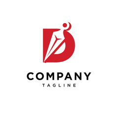 Letter D kunai Logo Icon Vector