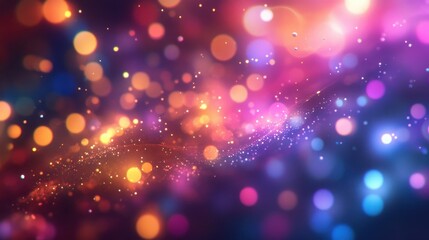 Bokeh Dreamscape - Soft colorful bokeh lights creating an ethereal atmosphere. background copyspace