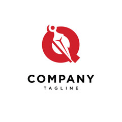 Letter Q kunai Logo Icon Vector