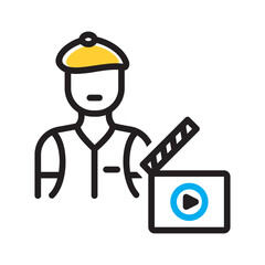 Vector multi color icon for Director