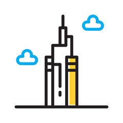 Vector multi color icon for Miami