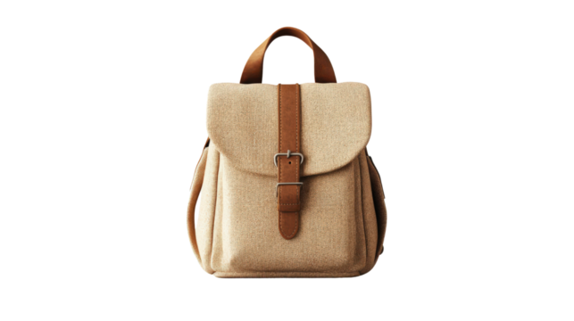 Aesthetic backpacks style. Stylish backpack with a textured design and leather straps.