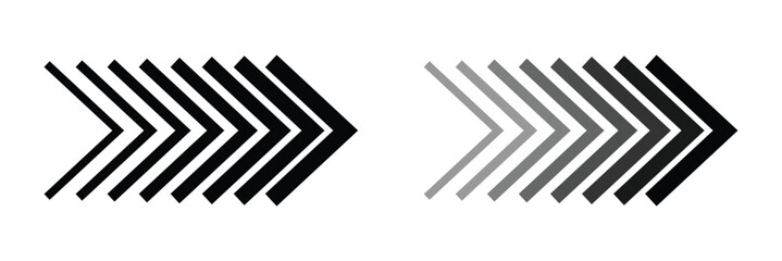 Dynamic moving arrow icon vector illustration