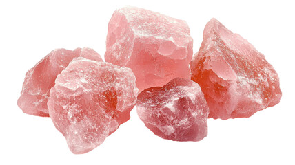 Unique pink salt crystals reveal nature's artistry in vibrant hues and textures