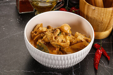 Thai Tom yum soup with chicken