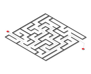 Rectangle Labyrinth: Medium Complexity Vector Maze