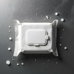 empty space Wet Wipes Mockup with stage on Grey Background. wet Wipes Mockup. wet presentation