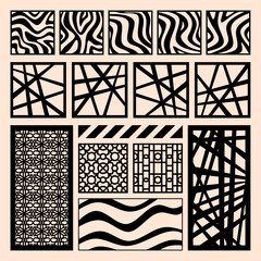 Fusion of Chaos and Elegance in Abstract Laser Cut Art Patterns