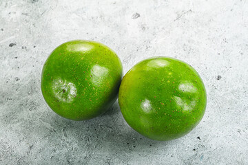 Two ripe green exotic avocado fruit