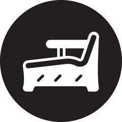 deck chair glyph icon