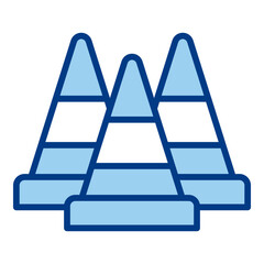 Traffic Cone Icon Single Vector Collection 