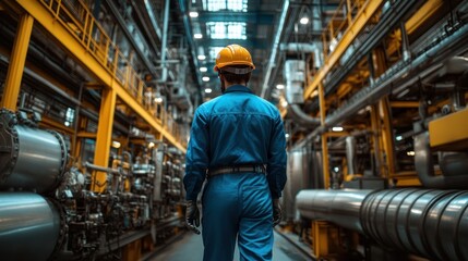 Industrial Worker in a Modern Factory