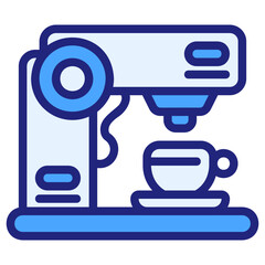 Coffee maker blue icon