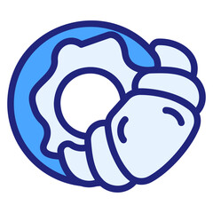 Snack blue icon