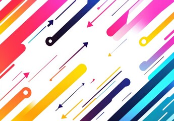 Vibrant abstract background with dynamic lines and arrows. Ideal for presentations, websites, and marketing materials.