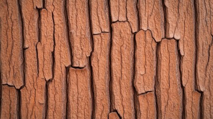 Naklejka premium A close-up view of textured tree bark, showcasing its intricate patterns and earthy tones, Tree Bark Texture natural close-up
