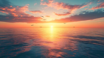 Fototapeta premium Majestic birds flying at sunrise high resolution photo
