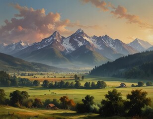 Fototapeta premium summer mountain landscape