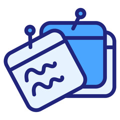 Notes blue icon