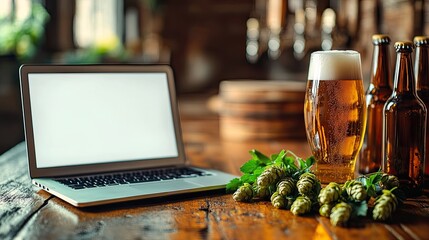 Beer Production Concept with Digital Mockup for Branding