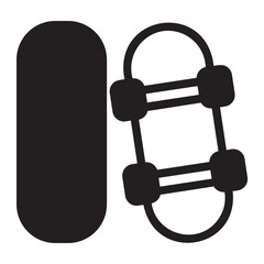 skateboard glyph icon