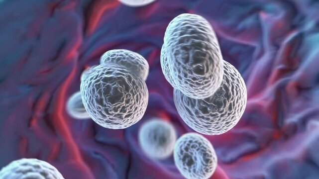 Microscopic journey of white blood cells navigating through intricate blood vessels, defending human body against potential pathogens during complex immune system processes