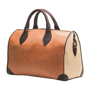 Travel bag on transparent background. Generative ai.