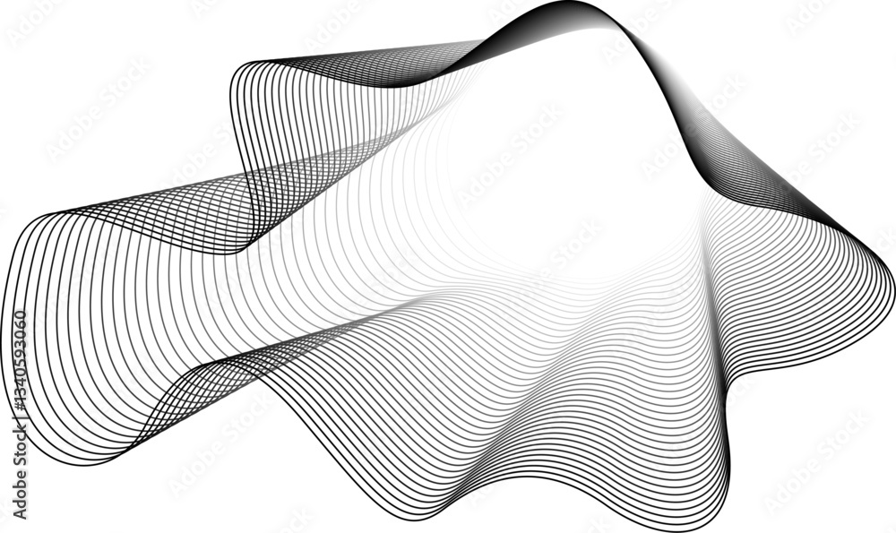 Poster rounded square line with blending modern. technology style, future, science, digital. overlay vector