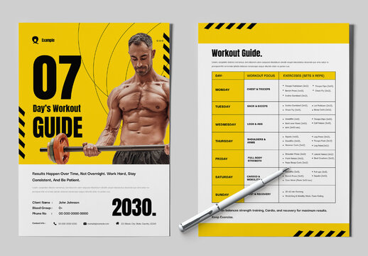 Workout Guide Planner Template
