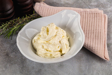 Italian soft young cheese stracciatella