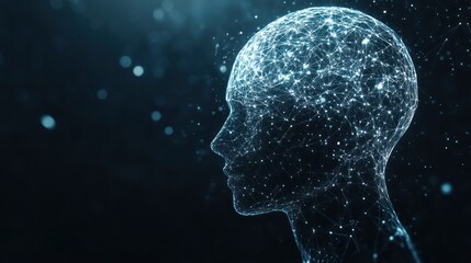 Obraz premium Abstract Digital Mind: Networked Consciousness