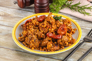 Rasted chicken meat with ptitim
