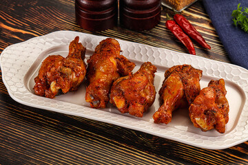 Hot and spicy Buffalo chicken wings