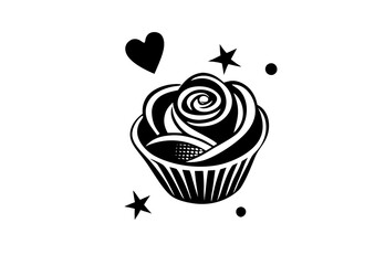 vector rose icon for valentine's day