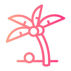 Palm Tree  gradient icon