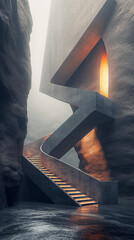 geometric staircase
