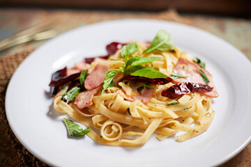 Pasta With Dried Chili And Bacon