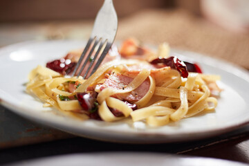 Pasta With Dried Chili And Bacon