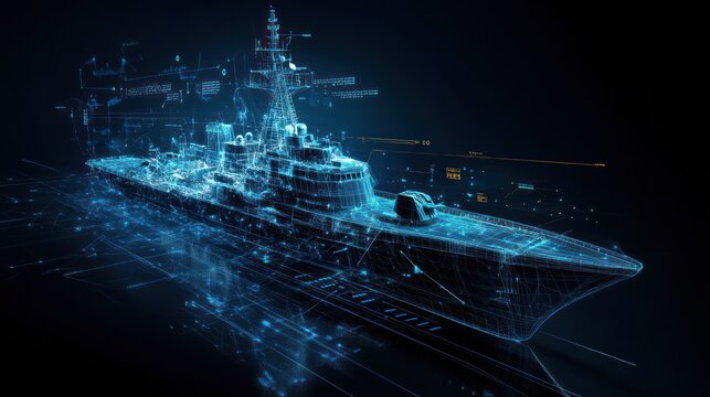 Futuristic Warship: A Digital Blueprint