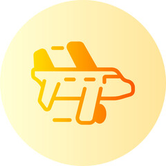 Plane gradient icon