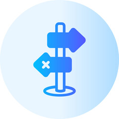 Fototapeta premium direction gradient icon