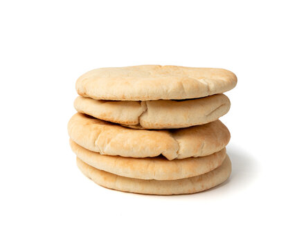 Pita flat bread, wheaten pitta flatbread also known as Arabic bread, chapati, greek pita naan, khubz