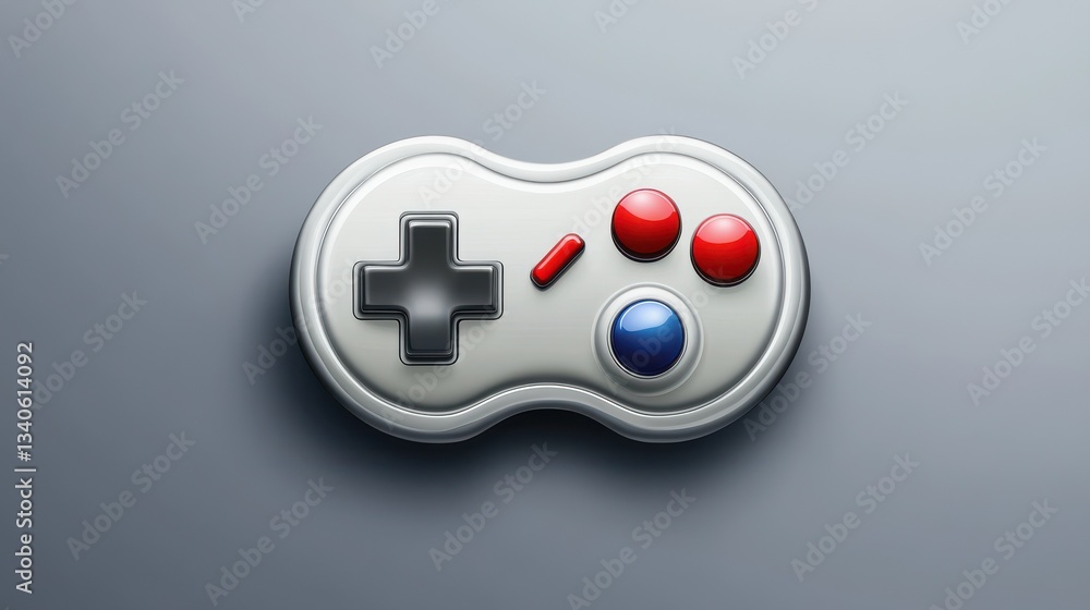 Aufkleber video game controller icon on internet button