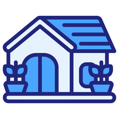 House blue icon