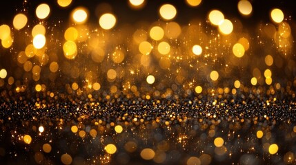 Golden Lights Sparkle: A Dazzling Festive Background