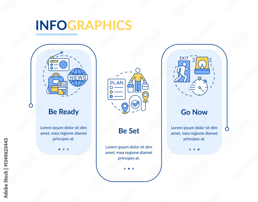 Aufkleber evacuation levels rectangle infographic vector. rescuing of people in danger. emergency aid. data vi