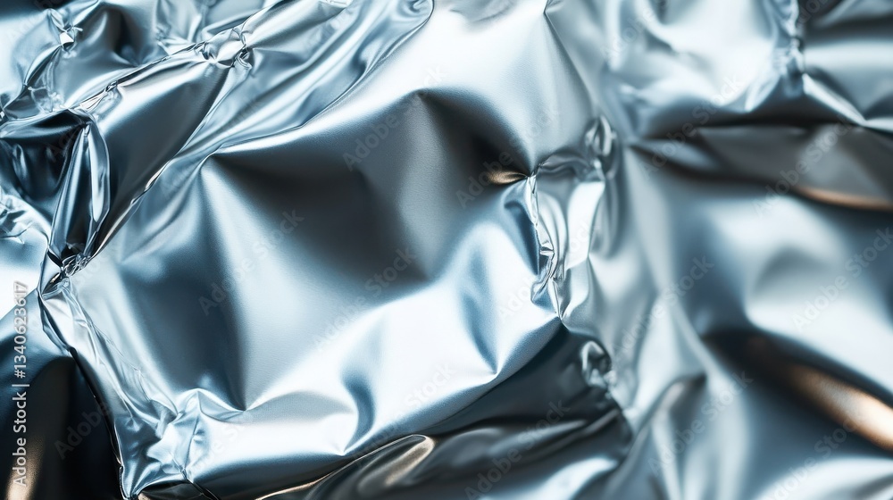 Aufkleber chrome metallic foil flow in abstract texture for background with iridescent colors. metallic colors